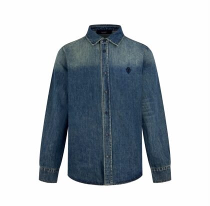 Gucci Washed Denim Shirt in Blue for Men