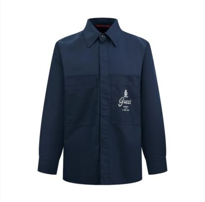 GUCCI | Men's Long-Sleeve Cotton Logo Shirt