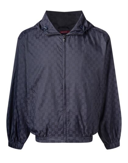 Gucci GG-monogram zip-up Jacket | Blue