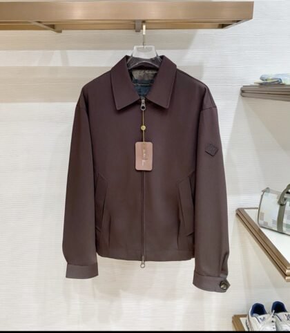 Cotton Canvas Coaches Jacket - Espresso